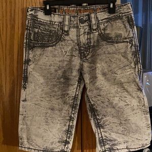 Gray and white size 31 Rock Revival men shorts
